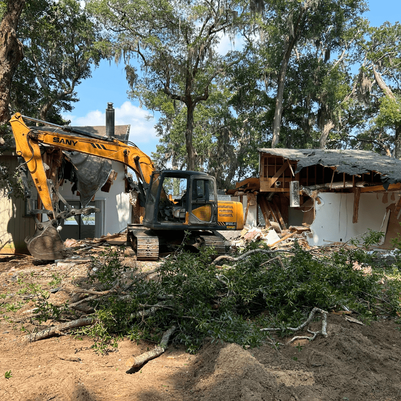 demolishing work work carried by carribeans
